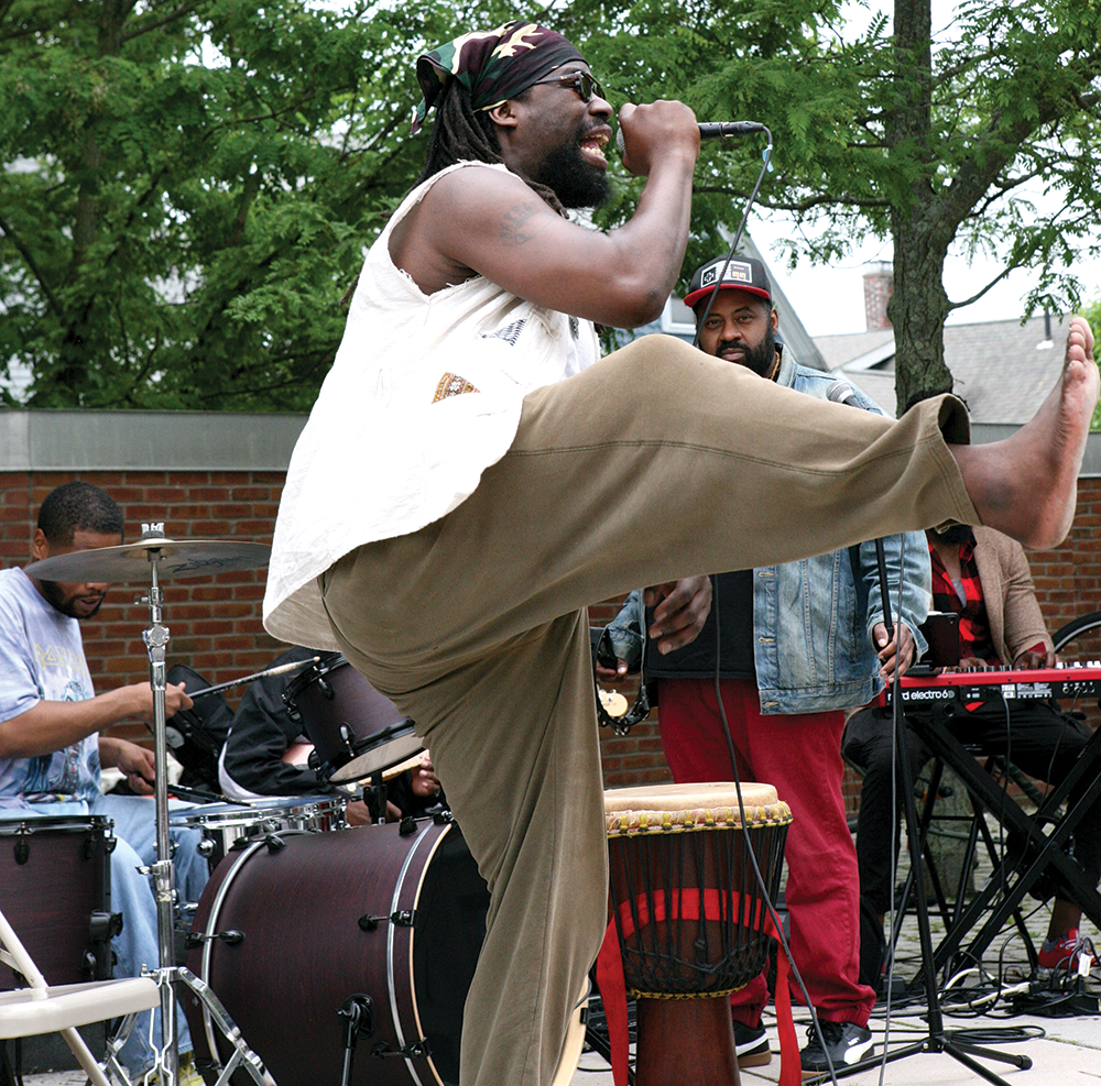 Toussaint the Liberator performed at Ashmont Station for two hours.