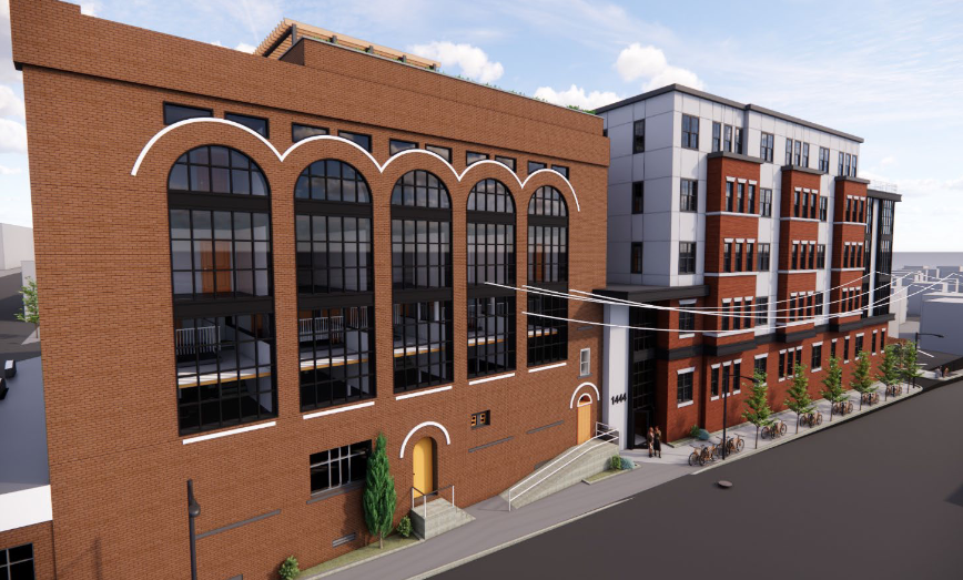 A rendering of a redeveloped scene at the crossroads of Fields Corner. Image courtesy O’Sullivan Architects