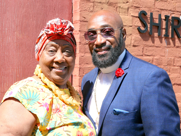 CACAB President Shirley Shillingford with the 2025 Carnival Grand Master, Rev. Wayne Daley, of Mattapan.