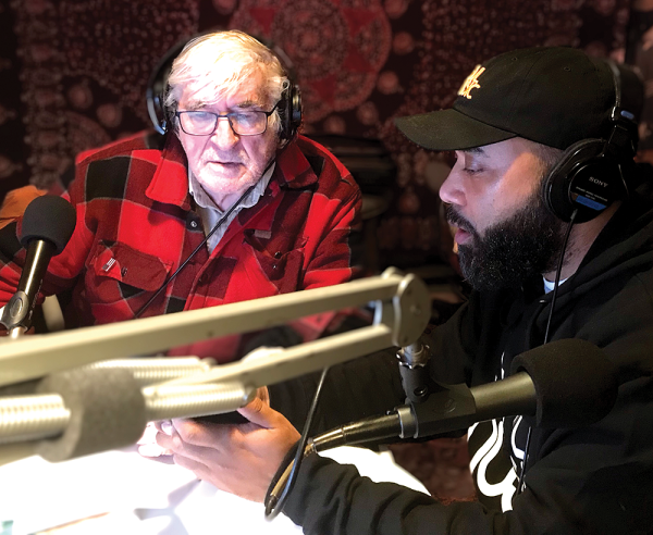 Skippy White and Dorchester’s Isaque ‘Brother Ike’ Rezende on the mic